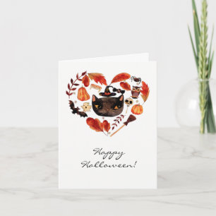 Capricieuze Waterverf van de Kat van de Partij van Kaart