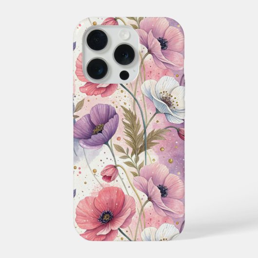 Capricious Aesthetic Poppies iPhone Hoesje (Achterkant)