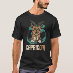 Capricom Ibex Yogi Capricorn Namaste Om Mantra Yog T-shirt