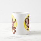 Capricorn 1970s stijl Schilderen met symbool Koffiemok (Center)