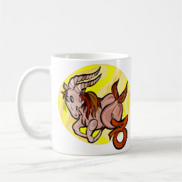 Capricorn 1970s stijl Schilderen met symbool Koffiemok