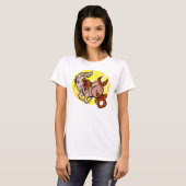 Capricorn 1970s stijl Schilderen met symbool T-shirt (Voorkant volledig)