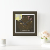 Capricorn 22 december fin 20 schaner Uhr Vierkante Klok (Huis)