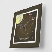 Capricorn 22 december fin 20 schaner Uhr Vierkante Klok (Hoek)