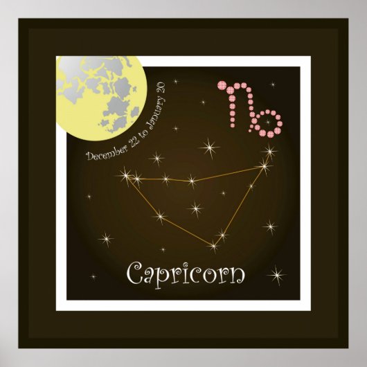 Capricorn 22 december tot 20 januari Poster (Voorkant)