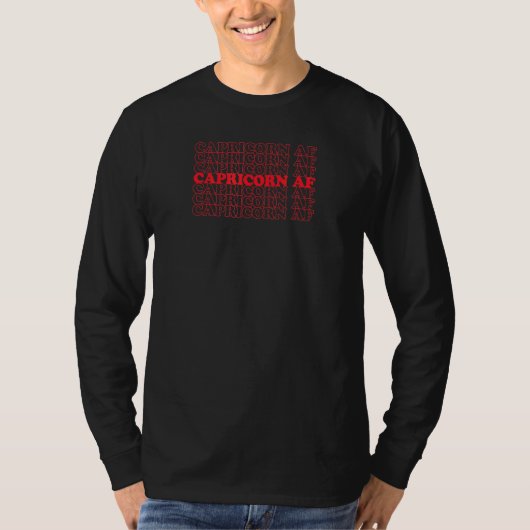 Capricorn Af Cool  geïnspireerd Zodiac Astrolog T-shirt (Voorkant)