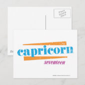 Capricorn Aqua Briefkaart (Voorkant / Achterkant)