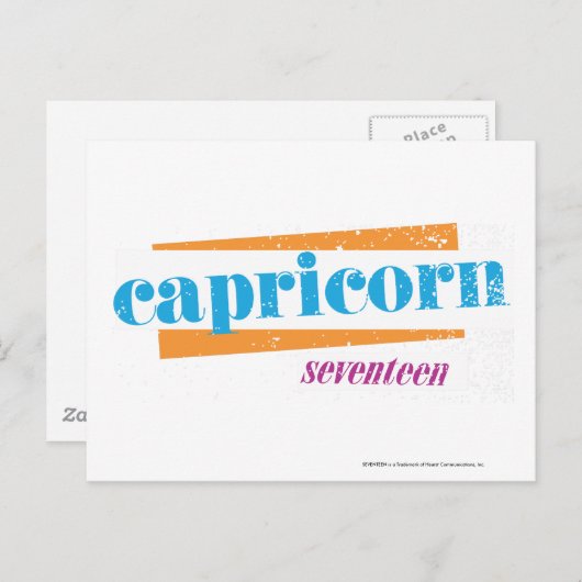 Capricorn Aqua Briefkaart (Voorkant / Achterkant)