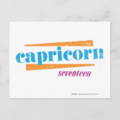 Capricorn Aqua Briefkaart (Voorkant)