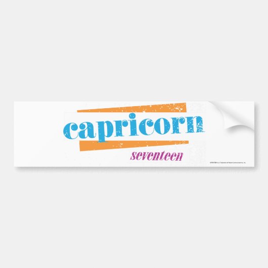 Capricorn Aqua Bumpersticker (Voorkant)