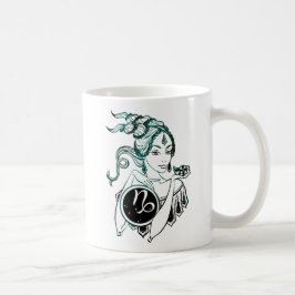 Capricorn Art Deco Lady Koffiemok