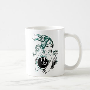 Capricorn Art Deco Lady Koffiemok