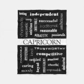 Capricorn Astrological Fleece Deken (Voorkant)
