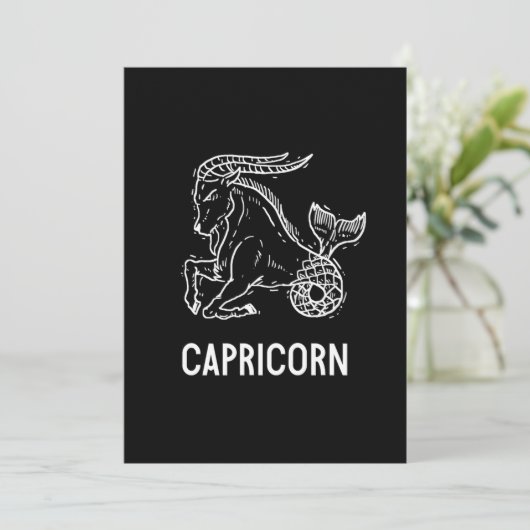 Capricorn Astrology Birthday Gift Zodiac Signs Kaart (Staand voorkant)