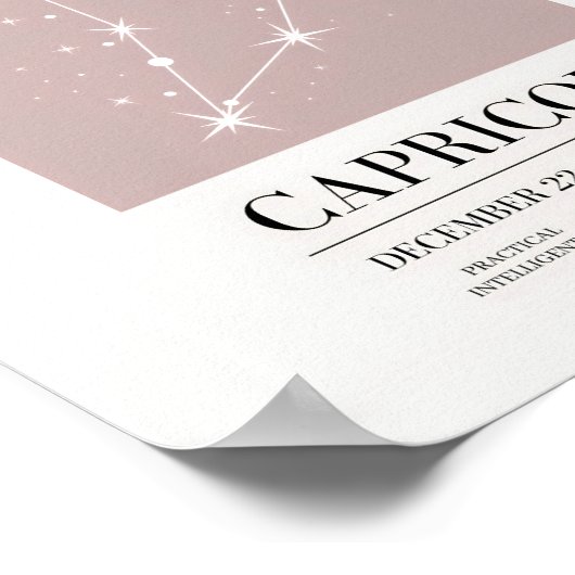 Capricorn Astrology Chart Poster (Hoek)