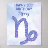 Capricorn Astrology Custom Birthday Party Poster (Voorkant)