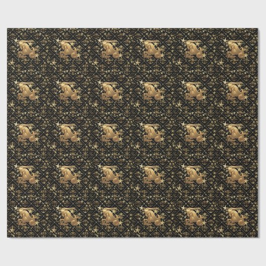 Capricorn Astrology Wrapping Paper Cadeaupapier (Vlak)