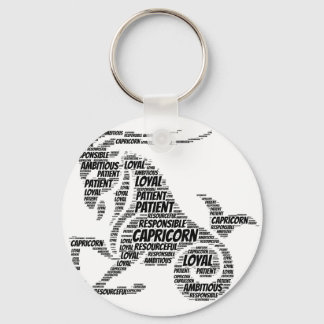 Capricorn Astrology Zodiac Sign Word Cloud Sleutelhanger