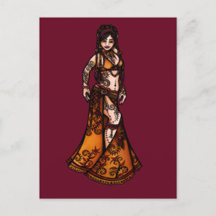 Capricorn Belly Dancer Briefkaart