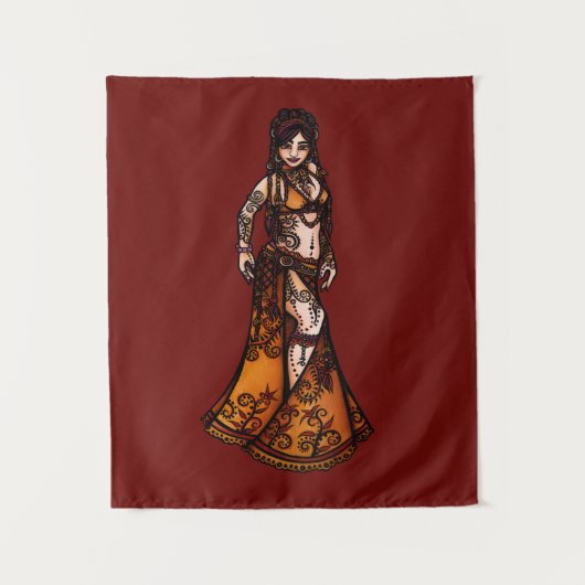 Capricorn Belly Dancer Wandkleed (Voorkant)