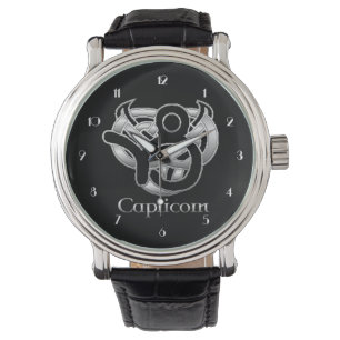 Capricorn Birth Sign Celtic Knot Zodiac Watch Horloge