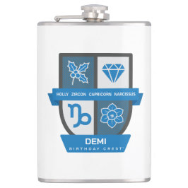 Capricorn Birthday Crest™ December 22-31 Heupfles