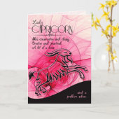 Capricorn Birthday for her Zodiac Star Sign Kaart (Gele Bloem)