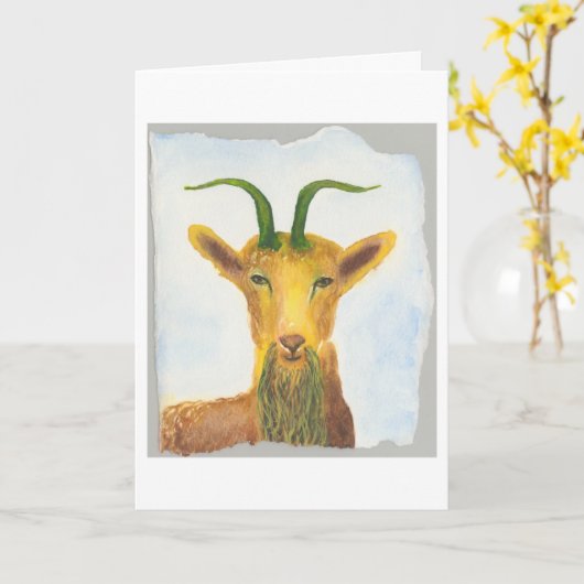 Capricorn Birthday Kaart (Gele Bloem)