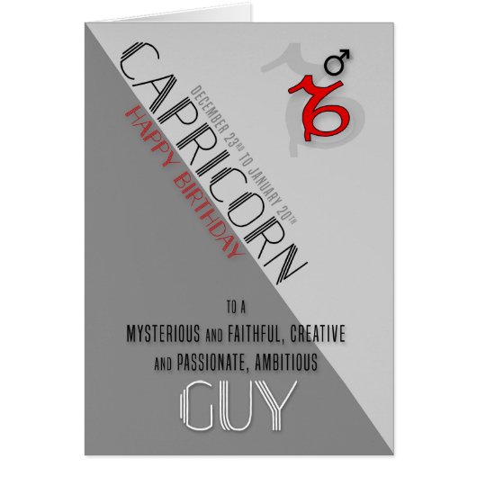 Capricorn Birthday voor Him Dec 23 t/m 20 jan (Voorkant)