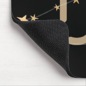 Capricorn black gold zodiac constellatie sterren muismat (Hoek)