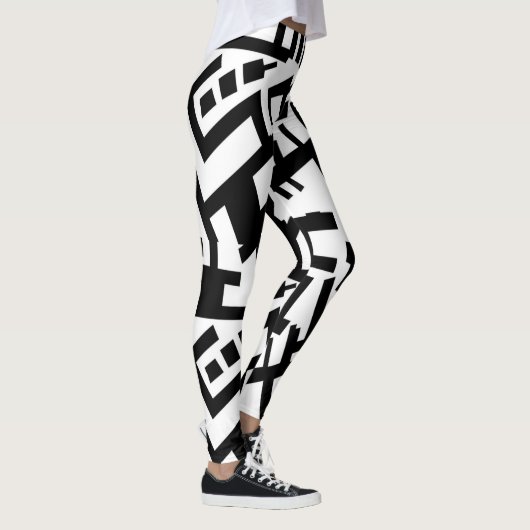Capricorn Black White Leggings (Rechts)