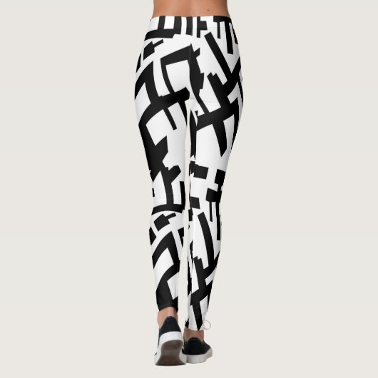 Capricorn Black White Leggings (Achterkant)