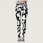 Capricorn Black White Leggings (Voorkant)