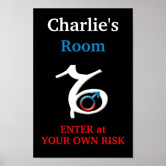 Capricorn Boy's Room Personalized Poster (Voorkant)