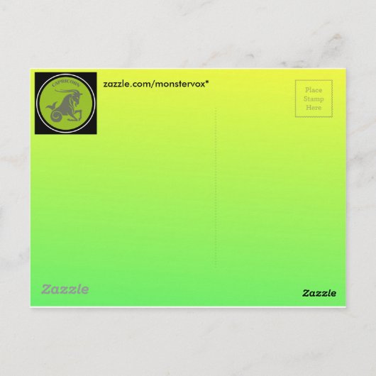 Capricorn Briefkaart (Achterkant)