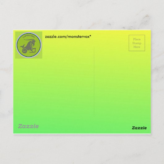 Capricorn Briefkaart (Achterkant)