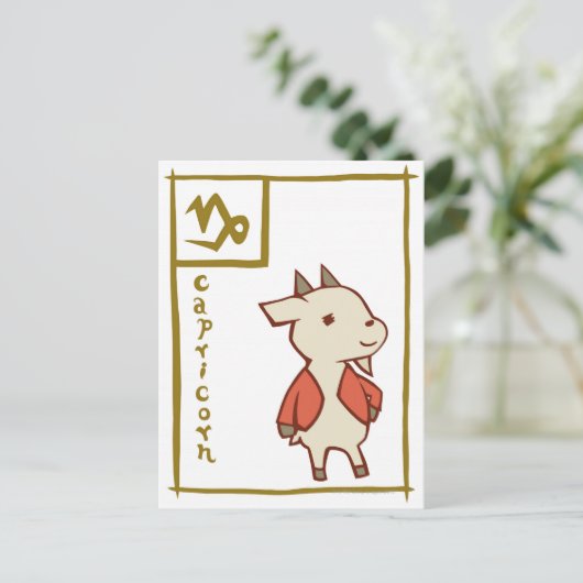 Capricorn Briefkaart (Staand voorkant)