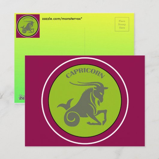 Capricorn Briefkaart (Voorkant / Achterkant)