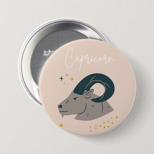 Capricorn button badge  (Voorkant /achterkant)