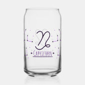 Capricorn Can Glass Zodiac Drinkware Blikvorm Glas (Voorkant)