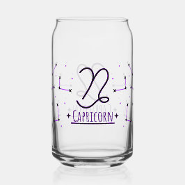 Capricorn Can Glass Zodiac Drinkware Blikvorm Glas