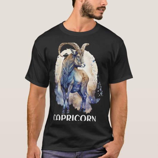 Capricorn Caps Zodiac Saturn Ruled Astrological Go T-shirt (Voorkant)