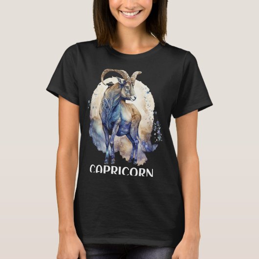 Capricorn Caps Zodiac Saturn Ruled Astrological Go T-shirt (Voorkant)
