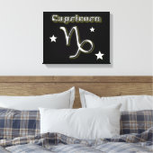 Capricorn-chroomsymbool Canvas Afdruk (Insitu (Slaapkamer))
