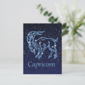 Capricorn Constellation and Zodiac Sign with Stars Briefkaart (Staand voorkant)