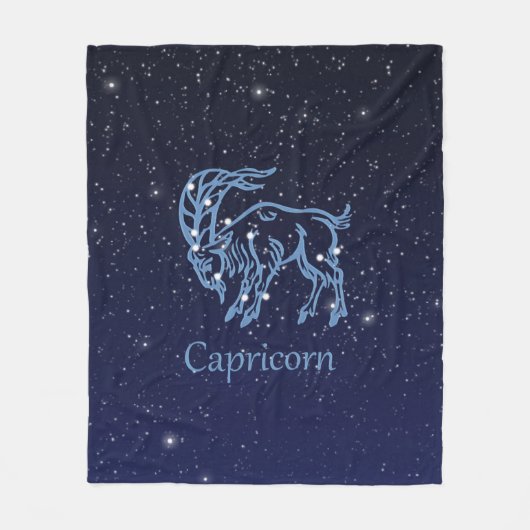 Capricorn Constellation and Zodiac Sign with Stars Fleece Deken (Voorkant)