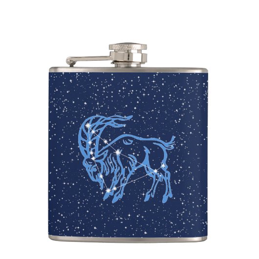 Capricorn Constellation and Zodiac Sign with Stars Heupfles (Voorkant)