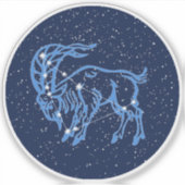 Capricorn Constellation and Zodiac Sign with Stars Sticker (Voorkant)