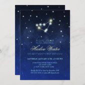 Capricorn Constellation Birthday Party Kaart (Voorkant / Achterkant)