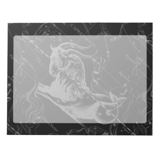 Capricorn Constellation Hevelius 1690 Engraving Notitieblok (Voorkant)